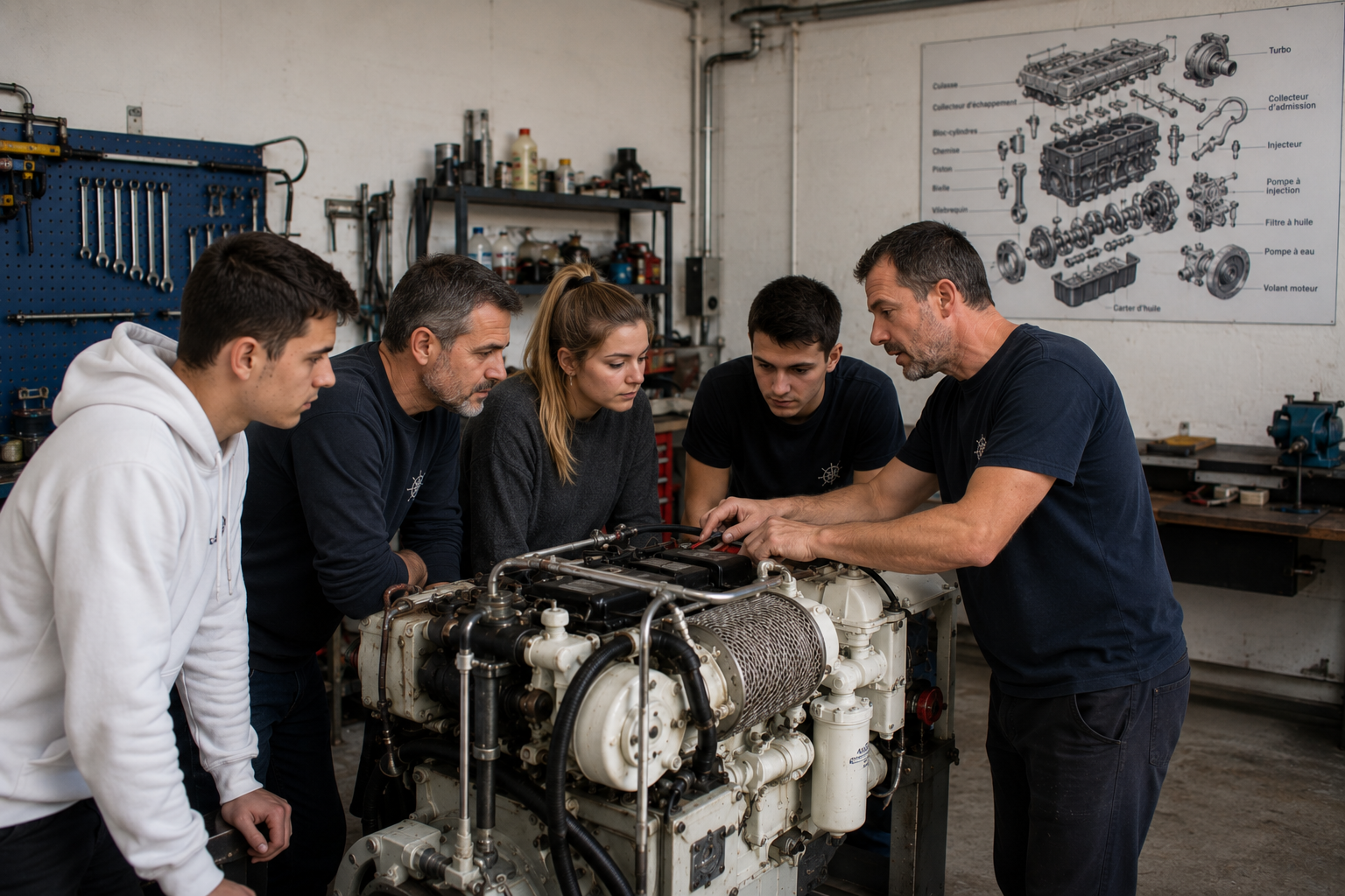 Mécanicien 250kW — formation machine navire